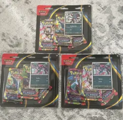 3x Pokemon TCG: Phantasmal Flames Triple Blister Pack - New & Sealed - Image 1