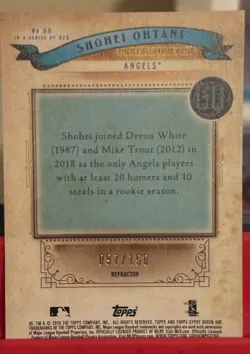 2019 Topps Gypsy Queen Chrome - Shohei Ohtani #50 Indigo Refractor /150 Read* - Image 2