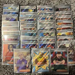 Pokemon TCG Full Art Trainer Card Lot Near Mint 35 cards mixed sets - Image 1