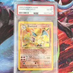 Pokemon TCG Charizard Base Set Holo Rare PSA 6 4/102 Wizards 1999 - Image 1