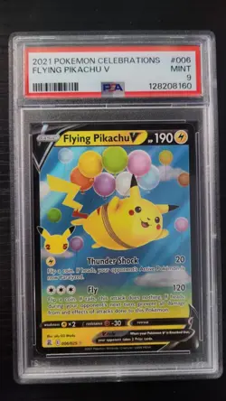 2021 POKEMON CELEBRATIONS #006 FLYING PIKACHU V PSA 9 Mint - Image 1