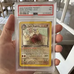 PSA 7 Dark Dugtrio 7/82 Team Rocket 1st Edition Holo Rare Pokemon TCG 2000 - Image 1