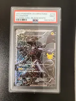 Pokemon Zekrom 114/114 Celebrations Classic Collection Full Art Holo PSA 9 - Image 1