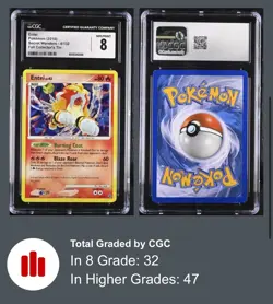 Pokemon Secret Wonders 4/132 Entei 2010 Cracked Ice Holo CGC 8 NM/MINT - Image 1