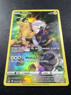 Pokemon: Pikachu Lost Origin Trainer Gallery Ultra Rare Full Art Holo TG05/TG30 - Image 2