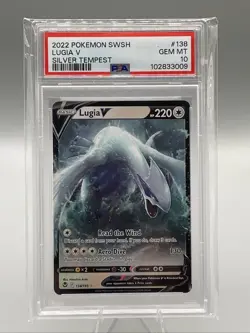 POKEMON 2022 SWSH Silver Tempest LUGIA V #138 PSA 10 Gem Mint - Image 1