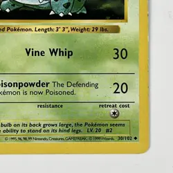 Ivysaur 30/102 1st Edition Base Set WOTC Vintage Pokemon - Image 4