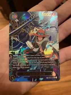 Bandai One Piece Portgas D. Ace EB02-028 Extra Booster Special Full Art Foil - Image 1