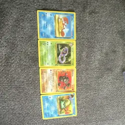 Pokemon TCG Fossil Krabby, Arbok, Geodude, Omanyte Card Lot English 4 Cards - Image 1