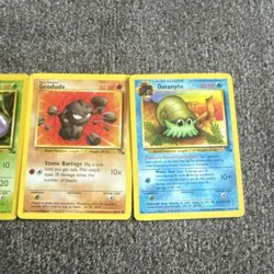 Pokemon TCG Fossil Krabby, Arbok, Geodude, Omanyte Card Lot English 4 Cards - Image 2
