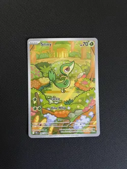 Pokemon TCG Snivy Illustration Black Bolt Rare Card 087/086 - Image 1