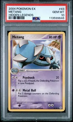 Metang 43/101 EX Hidden Legends PSA 10 Gem Mint Pokemon Card - Image 1