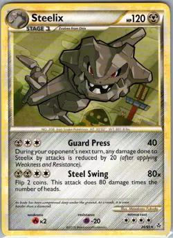 Steelix 24/95 Non Holo Unleashed - Pokemon Card - NM - Image 1