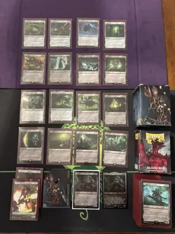 MtG Necron Dynasties Warhammer 40k Commander Deck W/Dragon Sleeves - Image 1