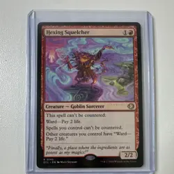 Hexing Squelcher ECL Rare Creature Red Goblin Sorcerer 0145 Matt Stewart - Image 1