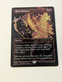 MTG - Heat Shimmer - FOIL BORDERLESS - Sorcery - ECL SPG #137 - Mythic - Image 1