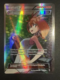 Pokemon TCG Brigette 161/162 XY Breakthrough Ultra Rare Full Art Trainer NM/LP - Image 2