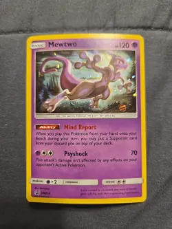 Pokemon TCG Mewtwo SM214 Black Star Promo Holo Card Sun & Moon NM+ - Image 1