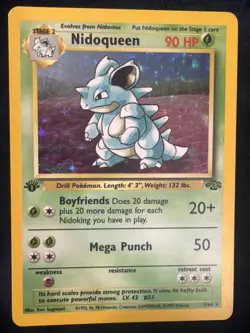 Nidoqueen - 7/64 - Pokemon Jungle 1st Edition Holo Rare Card WOTC LP - Image 1