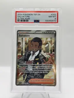 Pokemon PSA 8 Salvatore Ultra Rare #202 - Temporal Forces - Image 1