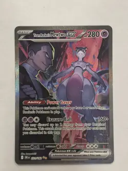 Pokemon Mewtwo EX 2025 Team Rockets 231/182 Sir Destined Rivals Mint Condition - Image 1