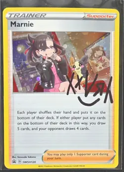 Marnie SWSH120 Black Star Promo Holo Rare Pokemon 2021 - Image 1