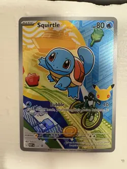First Partner Illustration Squirtle Promo Full Art Holo 037 Pokemon TCG - Image 1