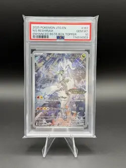 PSA 10 N'S RESHIRAM 167 JOURNEY TOGETHER STAMPED ENHANCED TOPPER POKEMON - Image 1