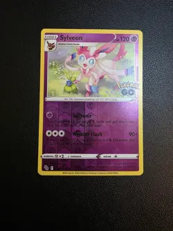 Sylveon Pokemon GO 035/078 Holo Rare Psychic Reverse Holo LP - Image 1