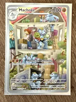 Machoke 177/165 Illustration Rare Holo Scarlet and Violet 151 Pokemon TCG NM - Image 1