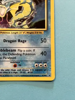 Pokemon TCG Gyarados Base Set 6/102 Holo Unlimited Holo Rare - Image 5