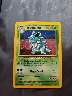 ERROR NIDOQUEEN 7/64 Jungle Unlimited Holo Rare No Symbol Pokemon Vintage - Image 1