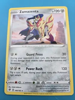 Zamazenta Rare - 140/192 - Rebel Clash Pokemon 2020 NM - Image 1