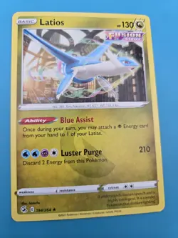 Pokemon TCG Latios Fusion Strike 194/264 Regular Rare LP - Image 1