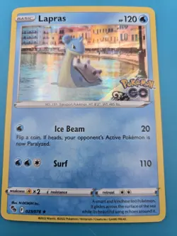 Pokemon Lapras Holo Pokemon Go 23/78 LP - Image 1