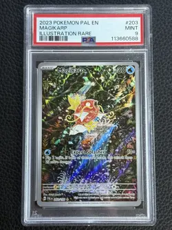 Pokemon TCG Magikarp Sv02: Paldea Evolved Illustration Rare 203/193 PSA 9 Holo - Image 1