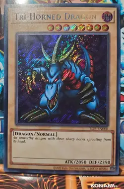 Yu-Gi-Oh! TCG Tri-Horned Dragon LOB-EN000 25th Anniversary Secret Rare - Image 1