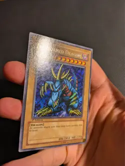 Yugioh Tri-Horned Dragon LOB-000 1st Edition Secret Rare Glossy LP! - Image 4