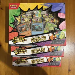 Pokemon TCG Ascended Heroes First Partners Deluxe Pin Collection x3 - Image 1
