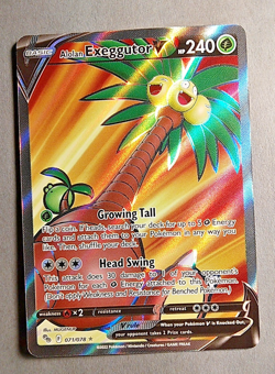 Pokemon GO, Alolan Exeggutor V 071/078 Full Art Rare, NM - Image 1