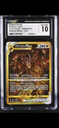 GIRATINA VSTAR GG69/GG70 CGC 10 2023 POKEMON Crown Zenith GOLD Galarian Gallery - Image 1