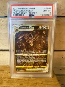 2023 Pokemon Giratina VSTAR GG69/GG70 Crown Zenith PSA 10 Gem Mint - Image 1