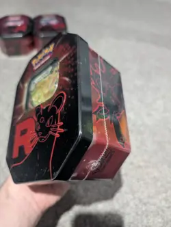 BRAND NEW SEALED Pokemon TCG Destined Rivals Team Rocket Tin Set of 3 ✅ - Image 2
