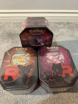 Pokemon TCG: Team Rocket Tin Destined Rivals - Set of 3 - Brand New & Sealed ✅ - Image 2