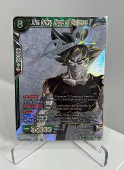 Dragon Ball card Son Goku, Hope of Universe 7 TB1-052 SPR Signature - Image 1