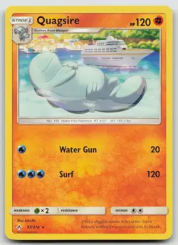 Quagsire 97/214 SM - Unbroken Bonds Rare Pokemon TCG Card - Image 1