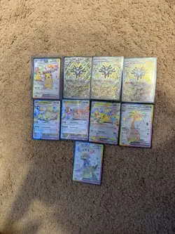 Pokemon TCG Full Art Holo 9-Card Lot Pikachu - Image 1