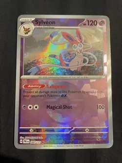 Pokemon TCG Sylveon Prismatic Evolutions Pokeball Reverse Holo Card 040/131 - Image 1