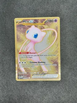 Pokemon Mew EX Gold Metal Scarlet Violet 151 UPC Promo TCG Card 205/165 - Image 1