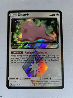 Pokemon Ditto Prism Star 154/214 Lost Thunder NM - Image 1